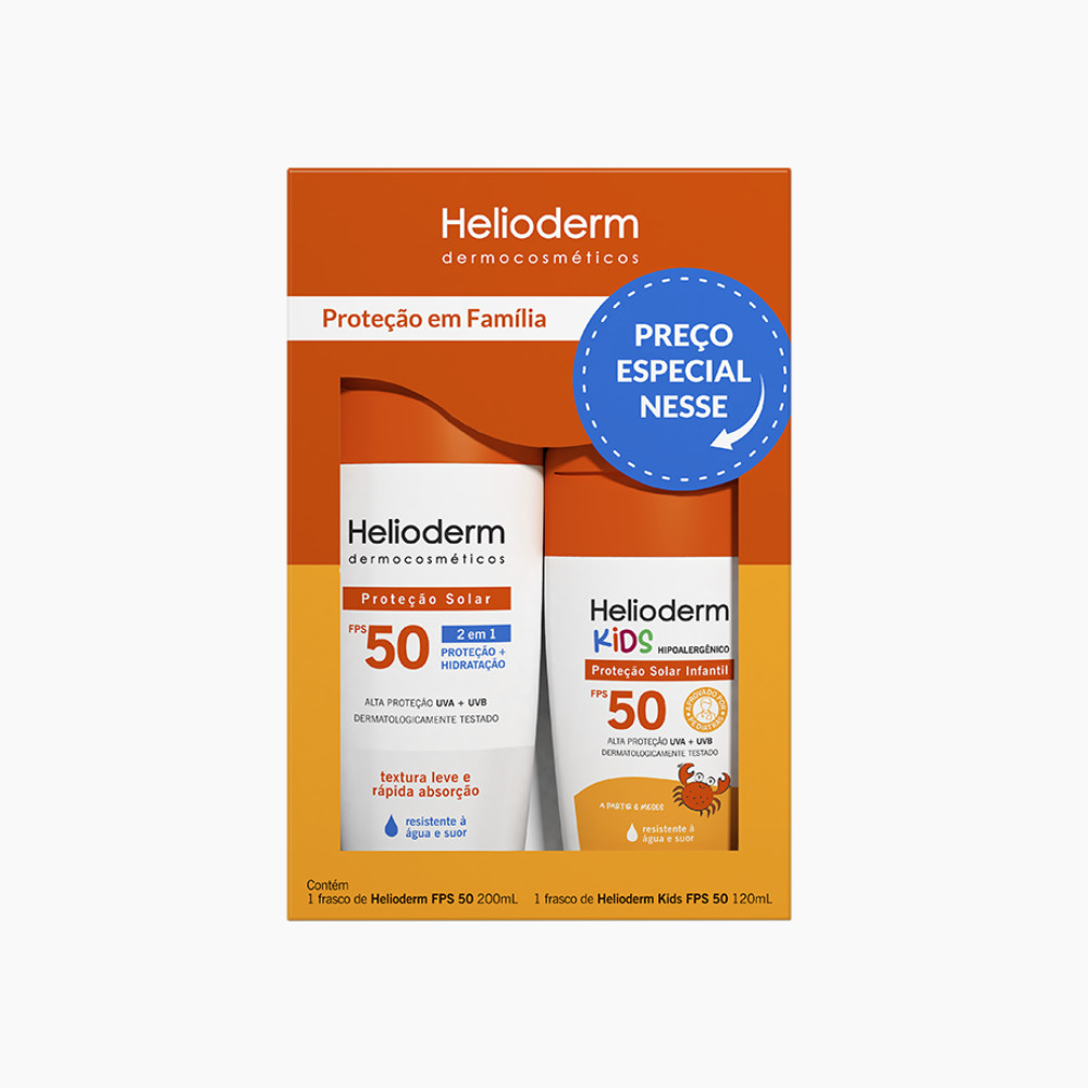Kit Família Helioderm FPS 50   FPS 50 Kids - Kley Hertz