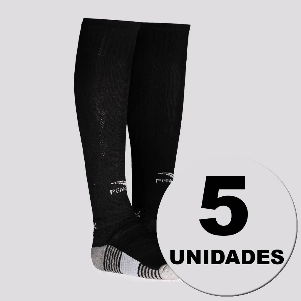 Kit 5 Meiões Penalty Max Preto - Men Clothes
