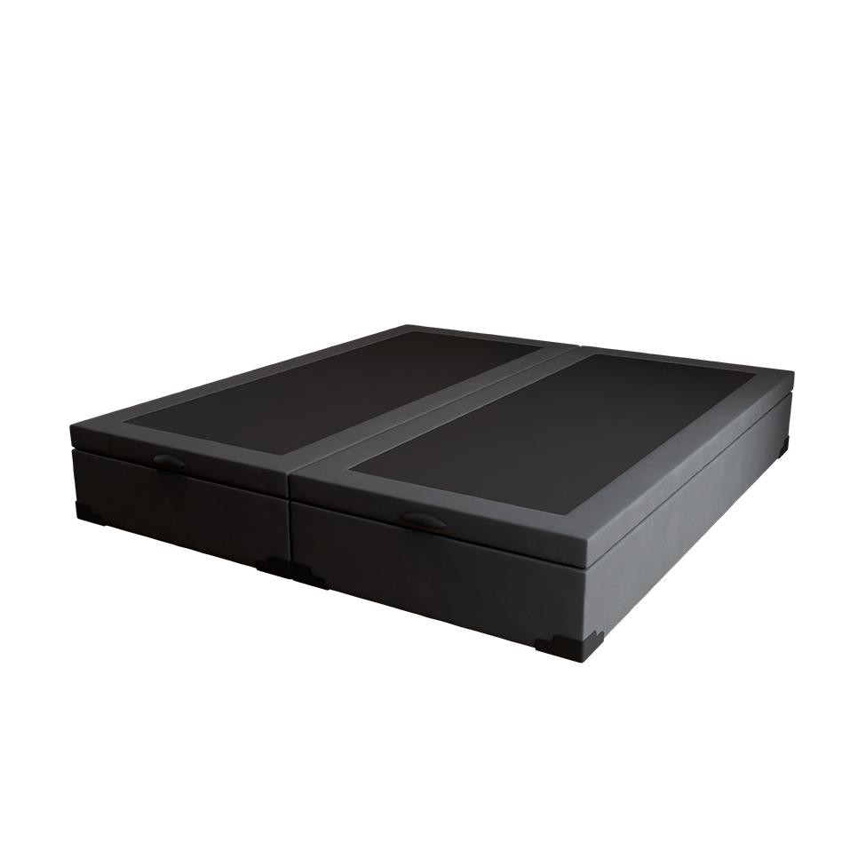 Base para Cama Box Queen Martin Premium com Baú Suede (47x158x198) Grafite em Oferta na Shopee