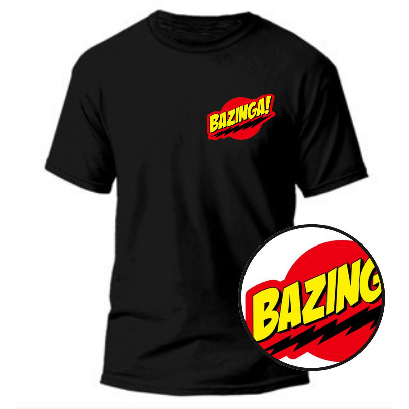 Camiseta Unissex Estampa Bazinga - The Big Bang Theory -100% Algodão  - 295
