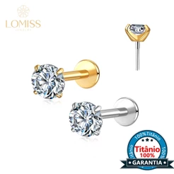 Piercing Labret Push Pin Titânio Helix Conch Tragus Nariz Corrente Nariz Australiano Tragus Titanio