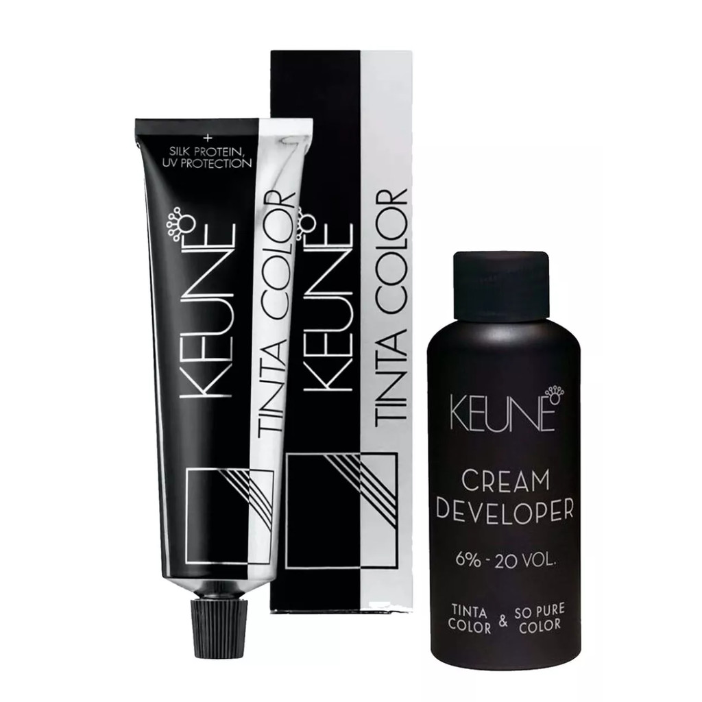 Kit Coloração Tinta  Keune Color 60ml + Mini Oxidante 6% 20Vol - Escolha Sua Cor