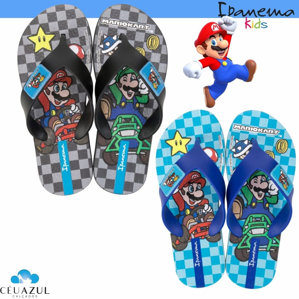 Chinelo Infantil Ipanema Masculino Super Mario kids Conforto em Oferta na Shopee
