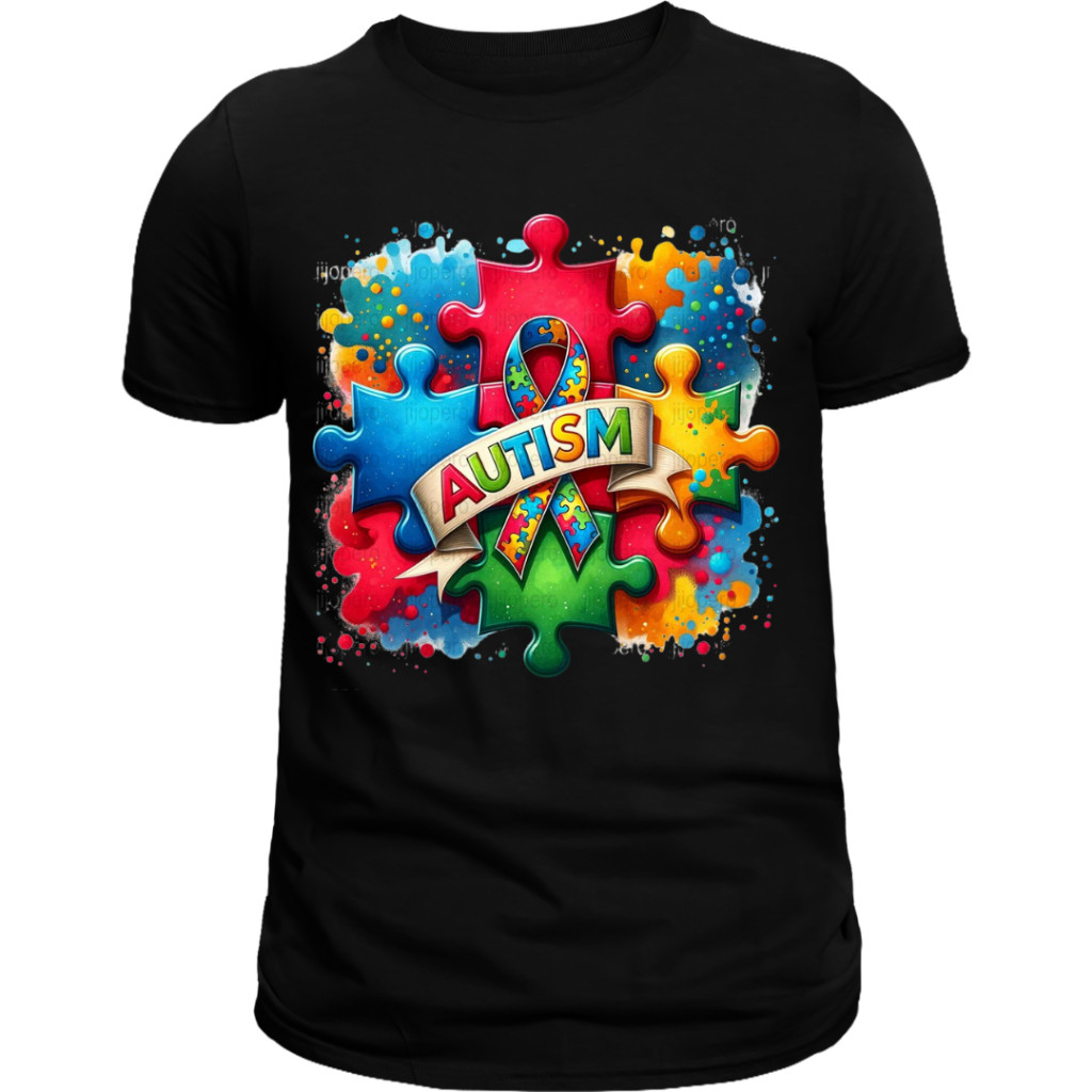 Camiseta Estampada Estampas Diversas Unissex Autismo Tea Blusa Tecido Algodão