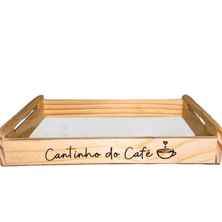 New Bandeja Cantinho do Café de Madeira Pinus Organizar e Servir Café da Manhã em Oferta na Shopee