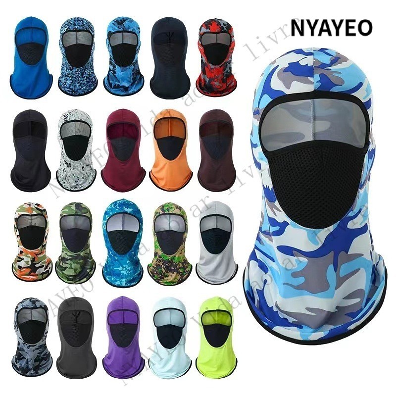 NYAYEO Balaclava proteção uv cor ciclismo esportes 26 cores opcional máscara solar