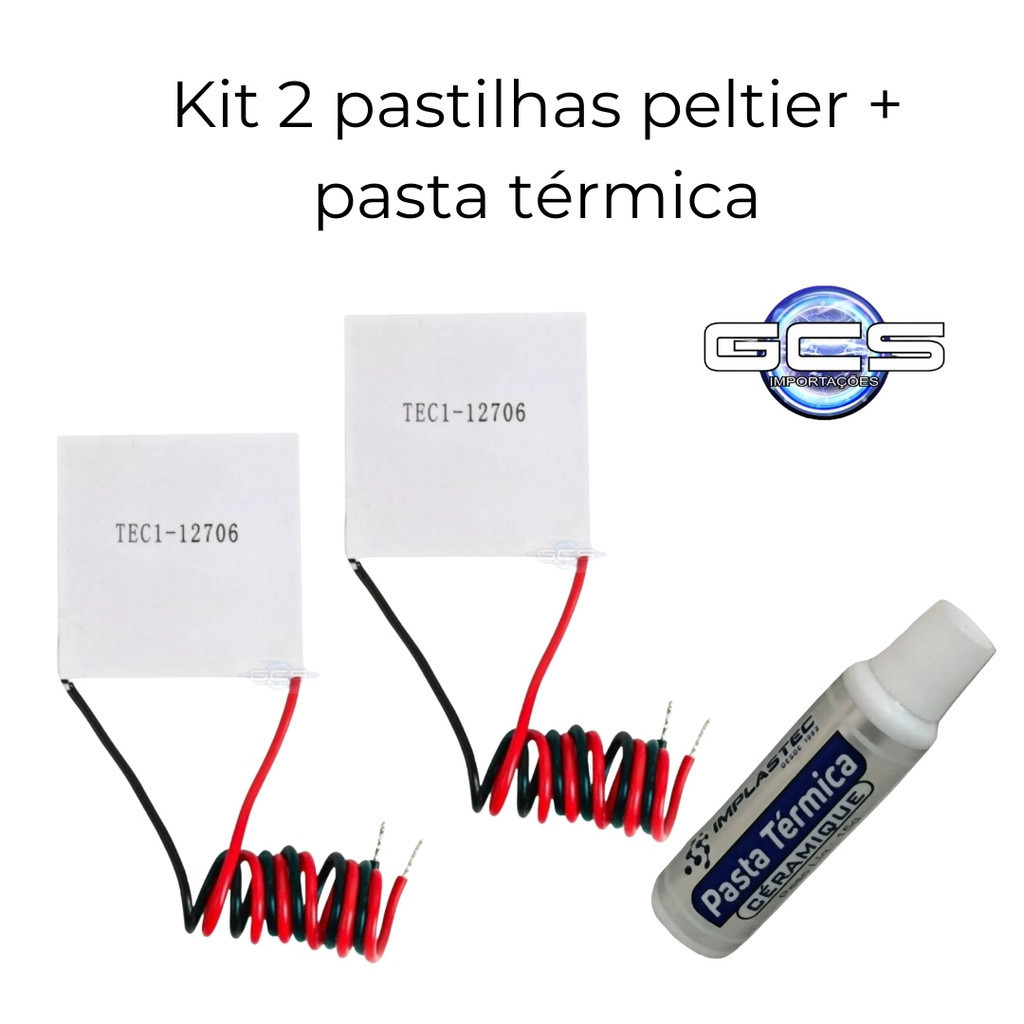 Duas Pastilha Peltier Purificador Bebedouro + Pasta Térmica