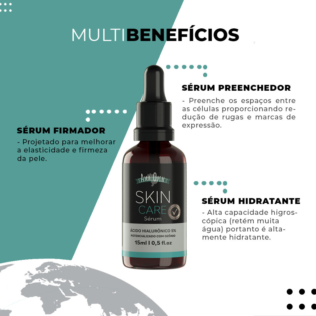 Acido Hialurônico 5% Ozonizado Muito Mais Potente Óleo de Ozônio Hidratante P/ o Rosto Amaozon 15ml em Oferta na Shopee