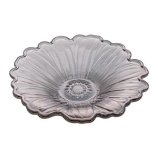Mini Petisqueira Lyor Margarida Cinza de Vidro 13cm