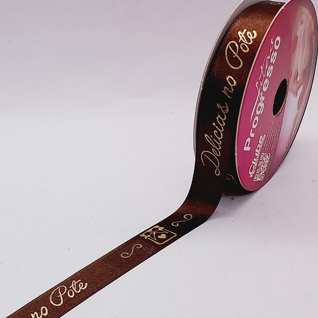 Fita Cetim HOT R:ECF003H/15mm-C381 Marrom -Delicias no Pote Pascoa -Progresso em Oferta na Shopee