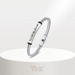 Pulseira Universal Personalizada Vnox Fashion Men's , Gratuita Com Corrente De Cauda Franco Fox , Jóias Presente Para Homens