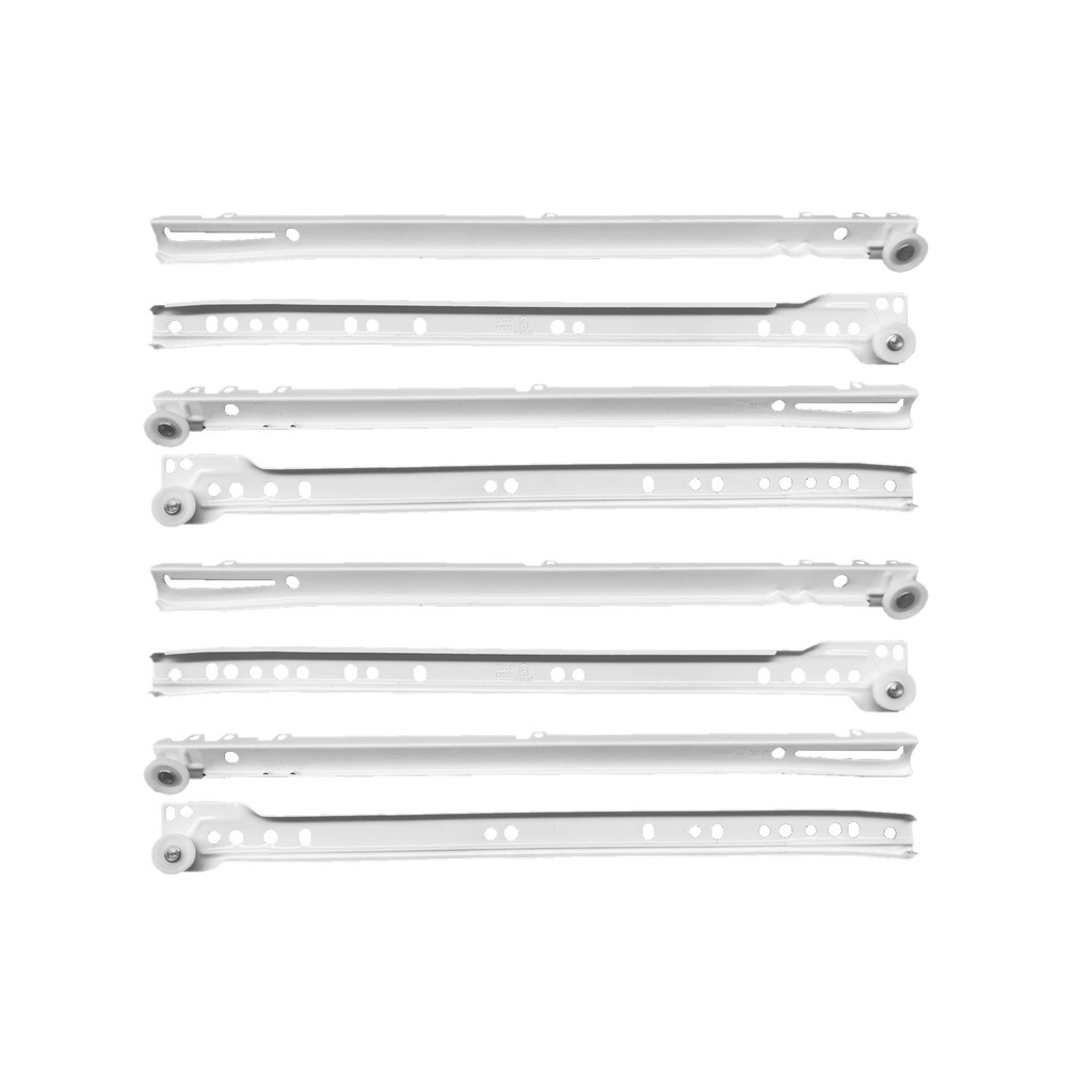 Kit 4 Corrediça Trilho Branca Gaveta 350mm 35cm Extra 2 Par em Oferta na Shopee