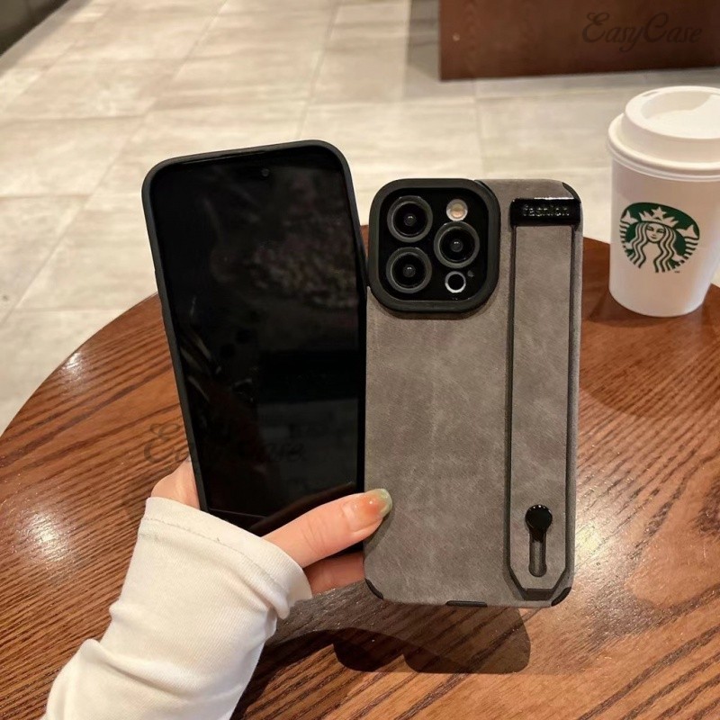 Vinho Tinto Simples Querido Meu Pulso De Couro Capa Para iPhone 15 14 13 12 11 Pro Max XR XSMAX TPU Macia Anti-Queda E Perda Traseira Completa