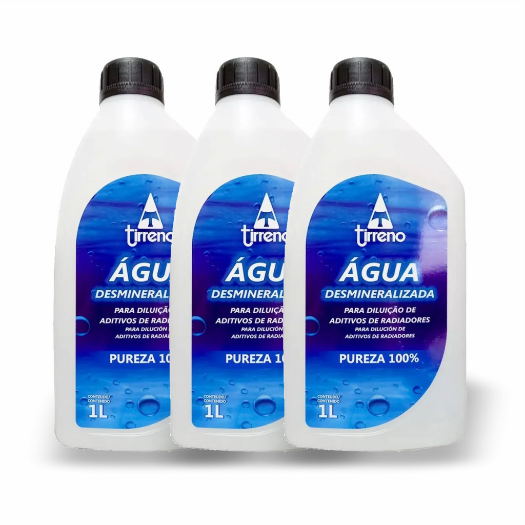 KIT 3 UNI AGUA DESMINERALIZADA TIRRENO 1LT