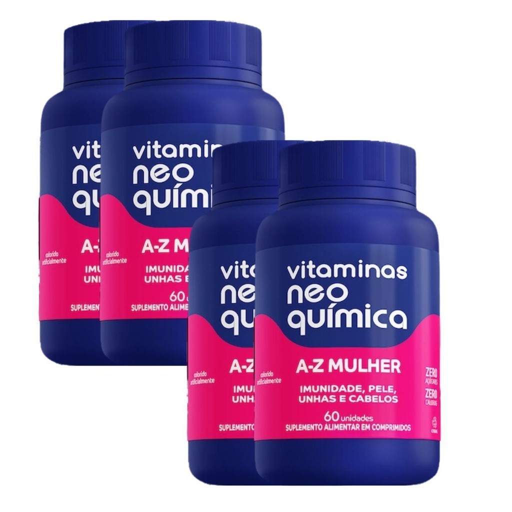 Kit Vitamina Neo Química Centrotabs Mulher 60 Comprimidos 4 Unidades