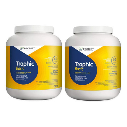 2 Potes De Trophic Basic 800g Dieta Enteral Prodiet 