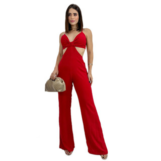 Macacão Feminino Longo Viscose Pantalona Costas Nua Alcinha