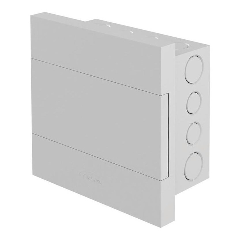 Quadro De Distribuicao Amanco 12 Com Barreamento Liso Branco