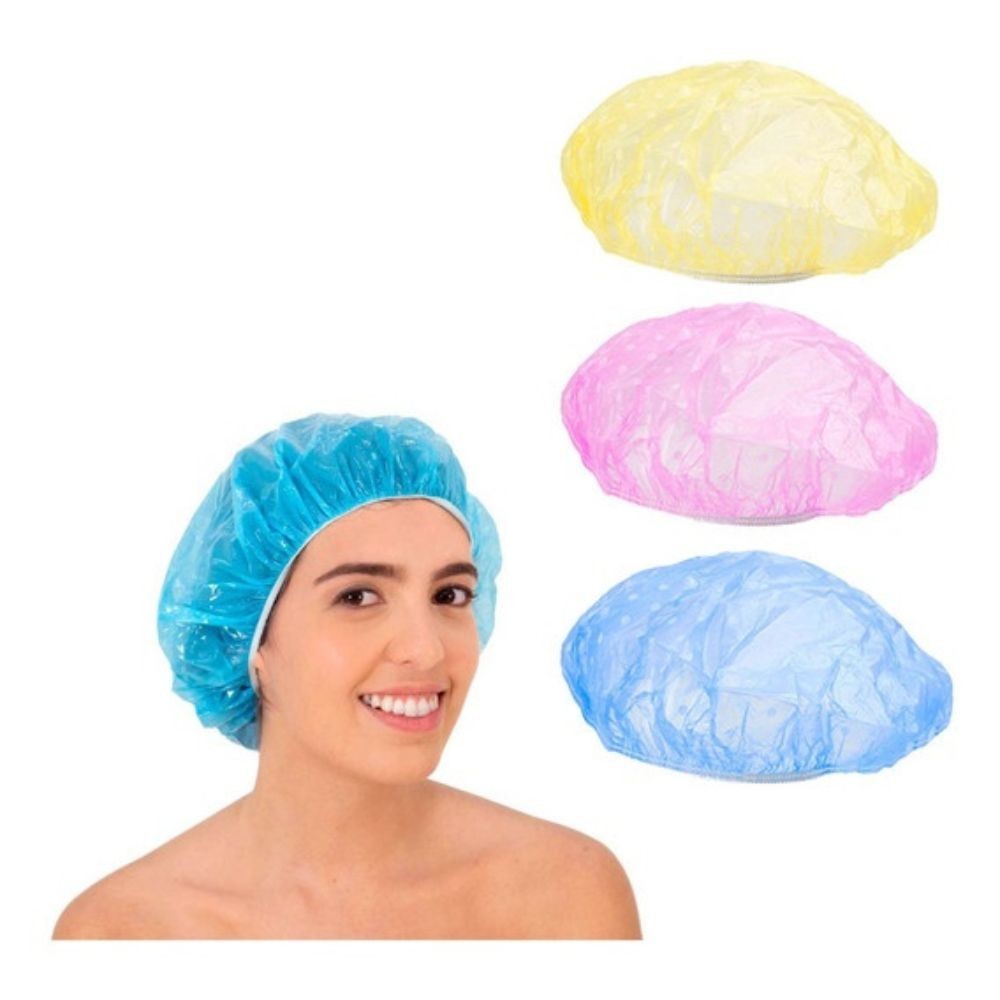 kit 3 touca para banho proteger cabelo touca de banho