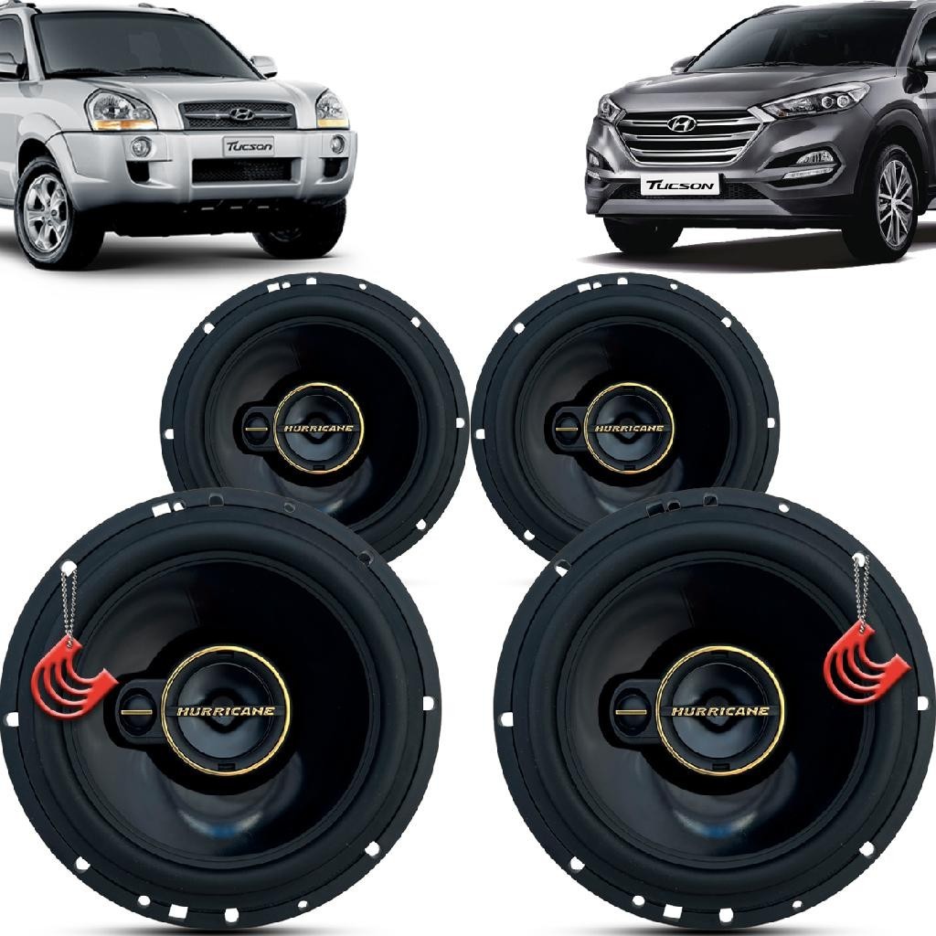 Kit Alto Falantes Dianteiros e Traseiros Hyundai Tucson 2005 até 2022 - Hurricane Aurum 480w em Oferta na Shopee