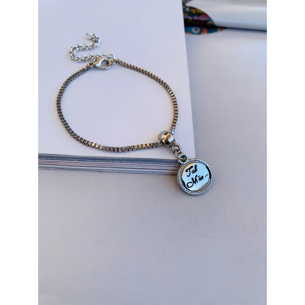 Pulseiras Semi Joia a prata Tal Mãe Tal Filha dia das mães