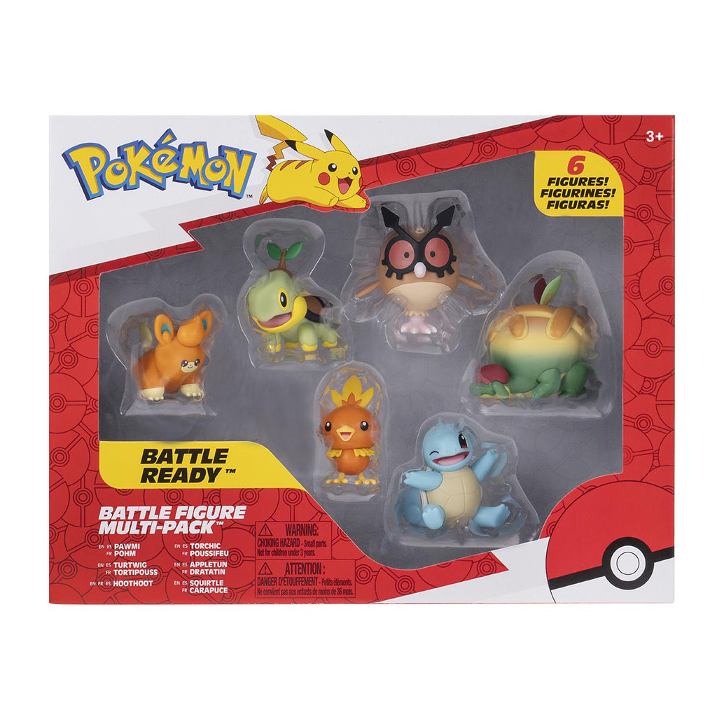6 Bonecos Pawni, Torchic, Turtwig, Appletun e mais - Pokémon