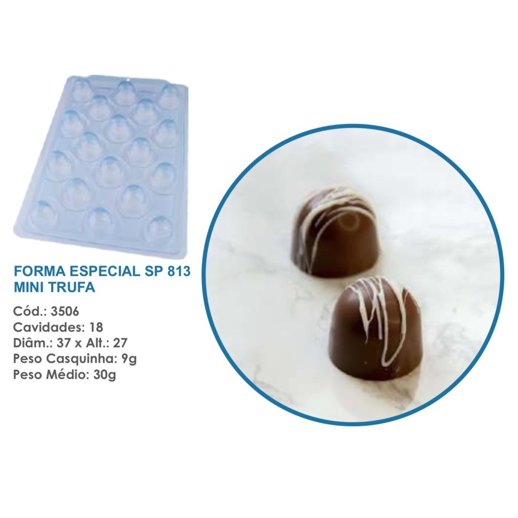 Forma Bwb Sp 813 Mini Trufa Silicone 3 Partes Profissional Cod-3506  (Sp Especial) - Home & Living
