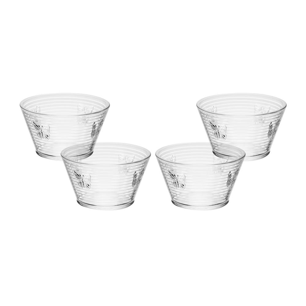 4 Bowls Wolff Lines Butterfly 10,5cm x 7cm x 6cm Vidro - Home & Living
