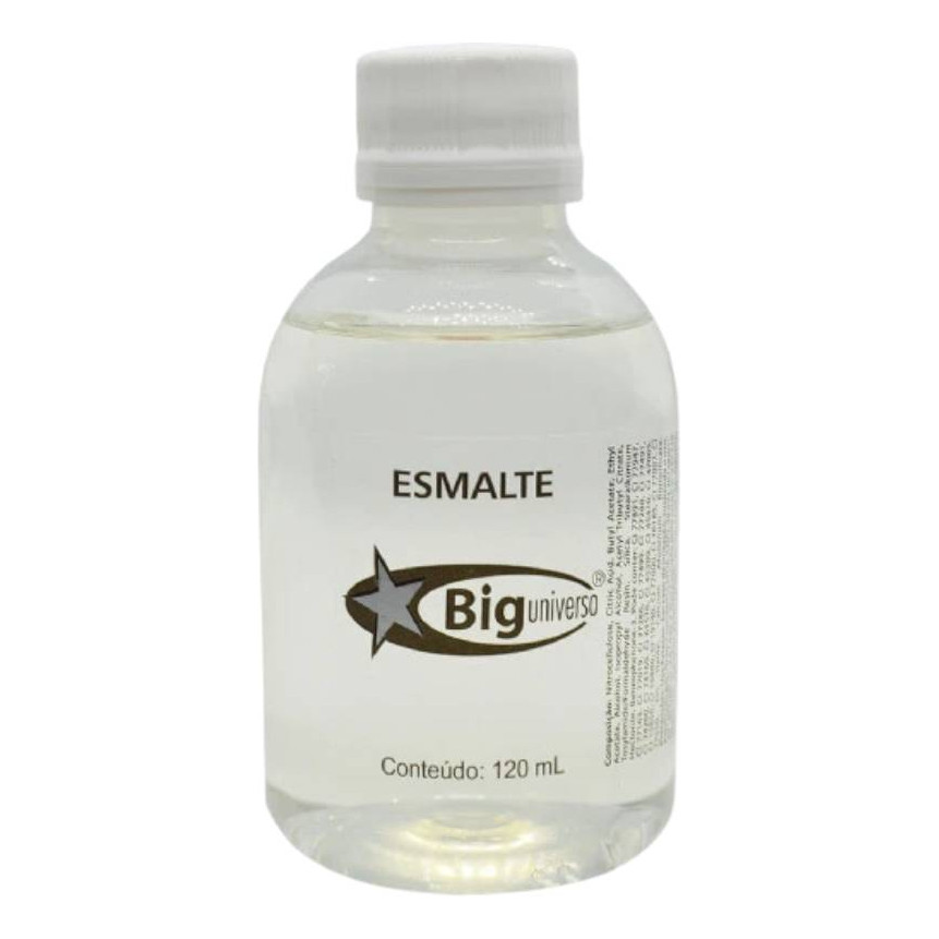 Esmalte Incolor Cuidados Unhas 120 Ml Big Universo Manicures Uso Profissional Brilho e Perfeição