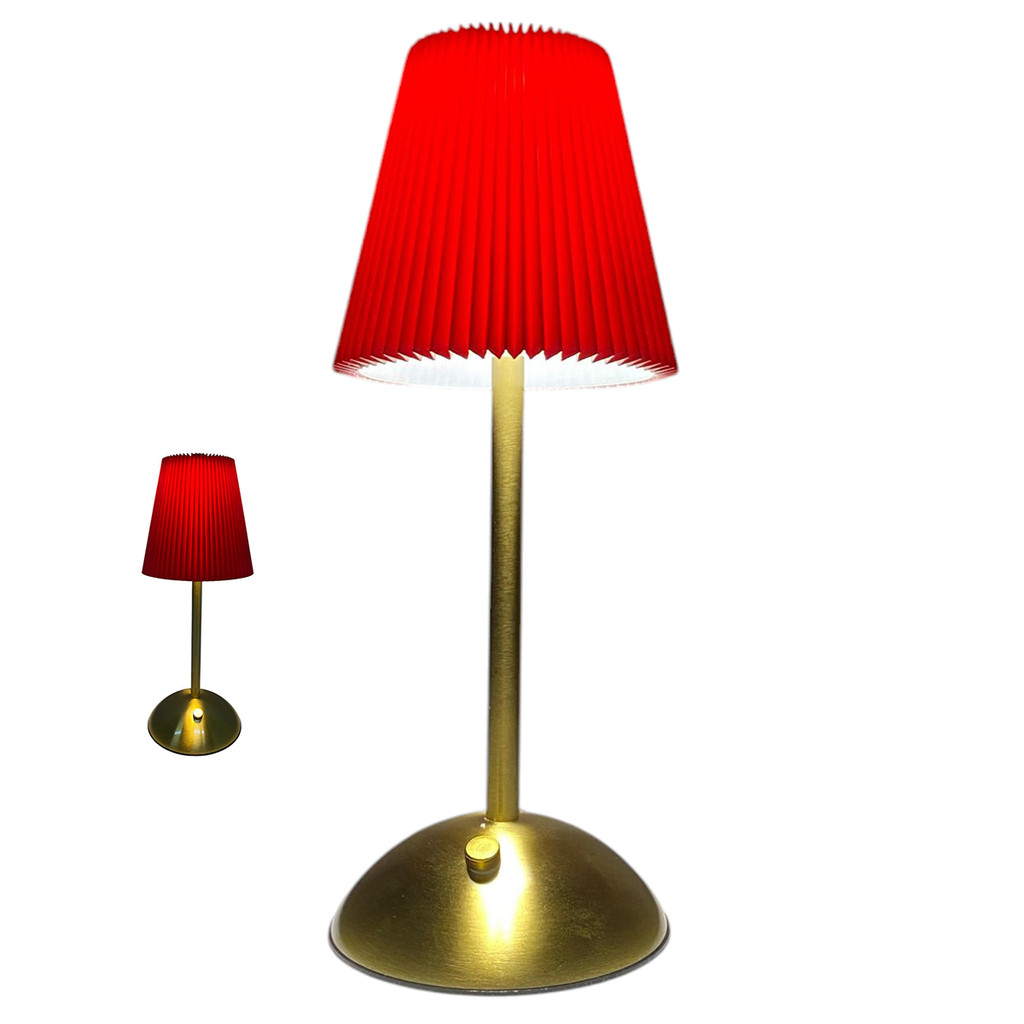 Luminaria Abajur de Mesa LED 3 Tons Controle de Intensidade Bateria Recarregavel USB Cabeceira Quarto Home Office