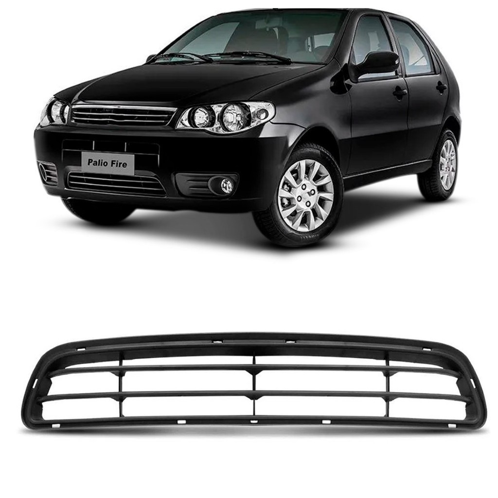Grade Central Parachoque Palio Economy 2010 11 a 15 16 Preto
