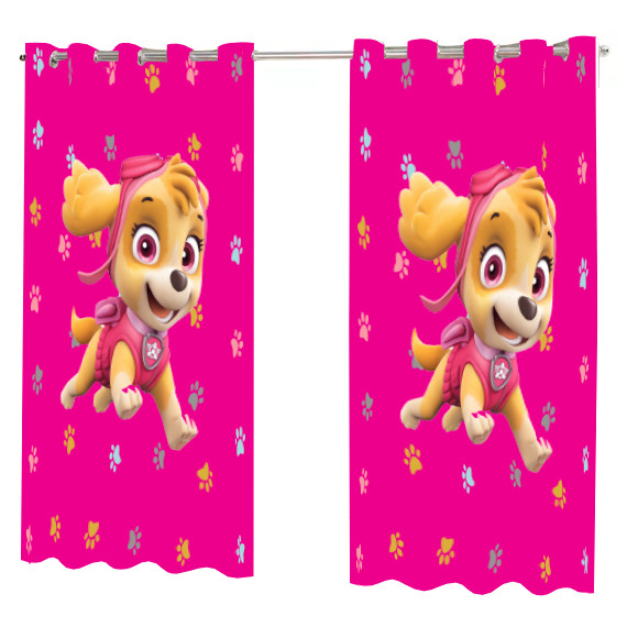 Cortina Infantil Estampadas 2,40x1,50 PATRULHA CANINA PINK em Oferta na Shopee