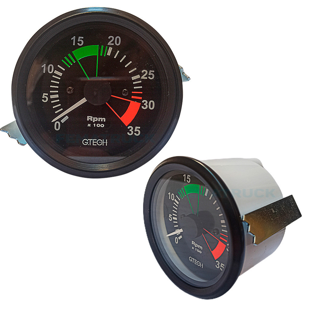 Tacômetro Mercedes Benz 100mm 3500 Rpm c/ Regulagem 12V/24V