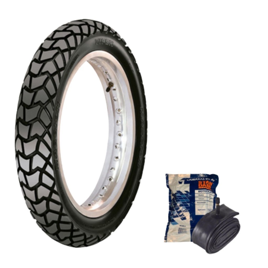 Kit Pneu Para Moto Trail Viper 120/80-18 Traseiro Maggion + Câmara Gulfair MJ18 TR4