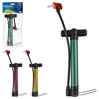 Bomba de Ar Manual Encher Pneu Bicicleta Moto Carro Boia Bola com 2 Bicos