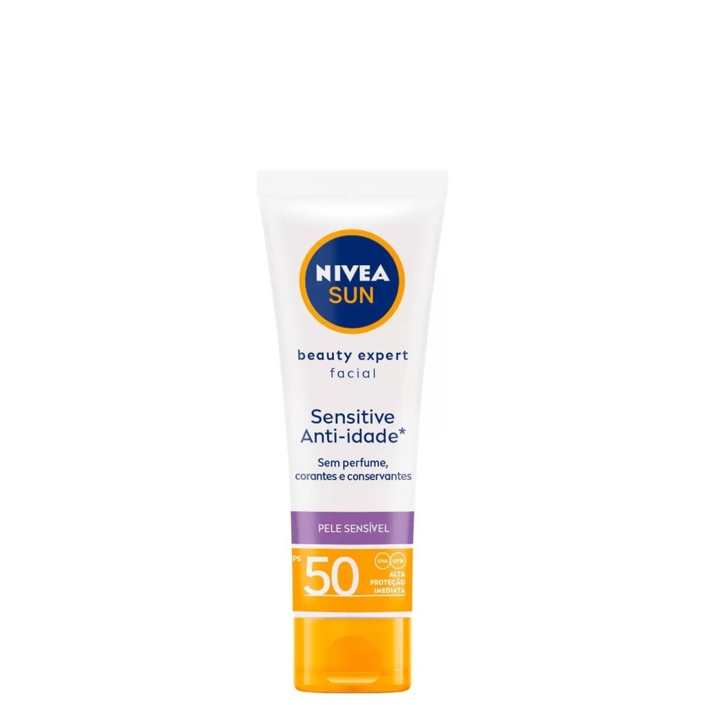 Promoçao Nivea Sun Protetor Facial Beauty Expert Sensitive Fps 50 50g.