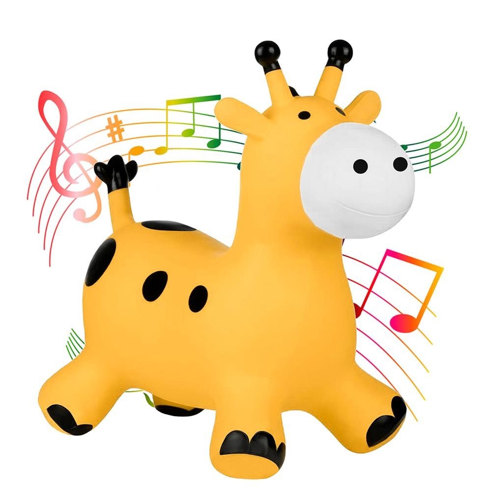 Brinquedo Girafinha Upa Upa Para Criancas Brinquedo Com Sons Para Bebes Pula Pula Girafa Inflavel - Bee Toys