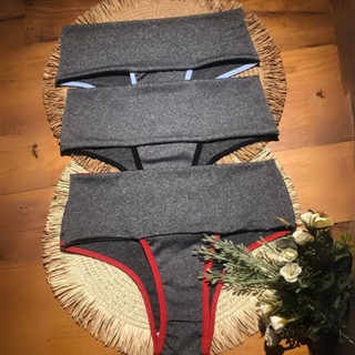 KIT 5 Calcinha Cintura Alta Cós Fio Duplo Tanga Para Dormir Resistente Confort Lingerie Feminina