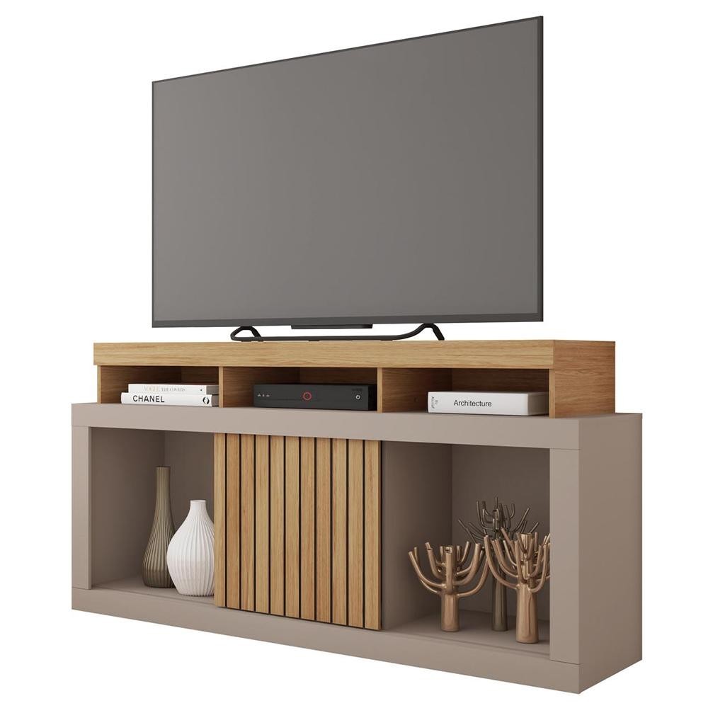 Bancada Rack Para TV até 55 Polegadas Frost Marrom Caemmun em Oferta na Shopee