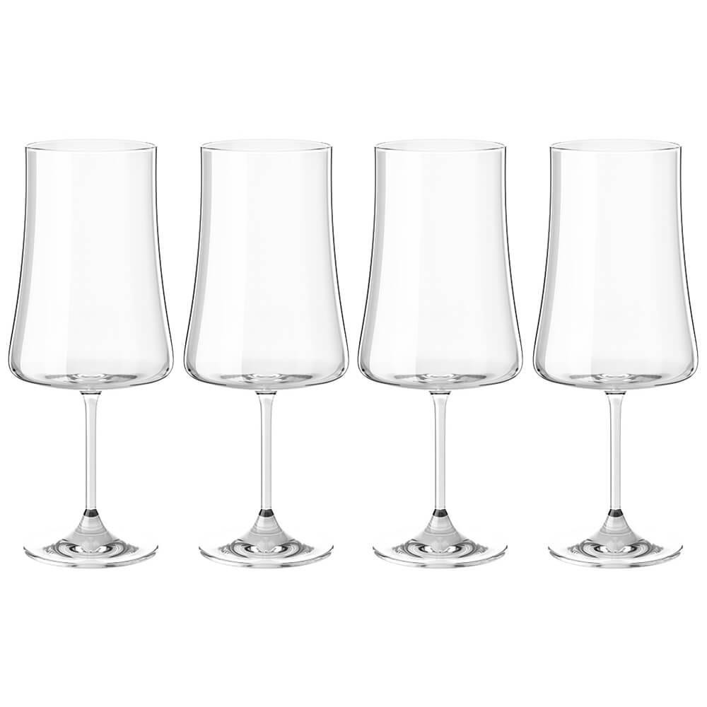Taças De Vinho E água Cristal 560ml Com Titânio Pleasure 4 Peças - Haus Concept