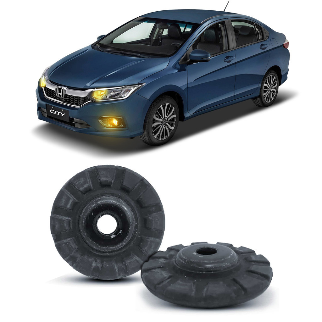 2 Kit Prato Calço Mola Superior Amortecedor Dianteiro Suspensão Dianteira Honda City 2015 2016 2017 2018 2019 2020 2021