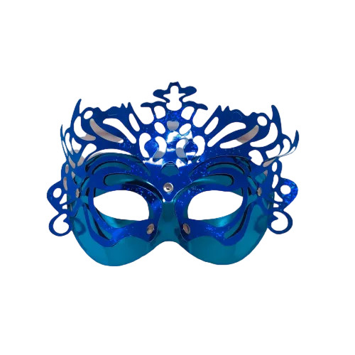Mascara Veneziana Metalizada Azul