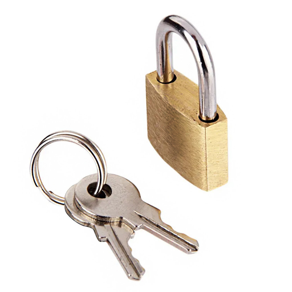 Imagem Kit 2 Cadeados Para Janela Mala  Armarios 25mm Antifurto Com 2 Chaves