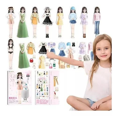 Princesa série de livros etiquetas magnéticas, cola dupla, jogos de quebra-cabeças, brinquedos para meninas em Oferta na Shopee