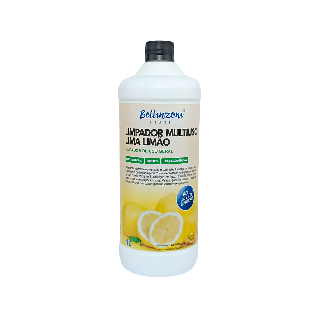Detergente 1 Litro Limpador Multiuso Lima Limão Bellinzoni
