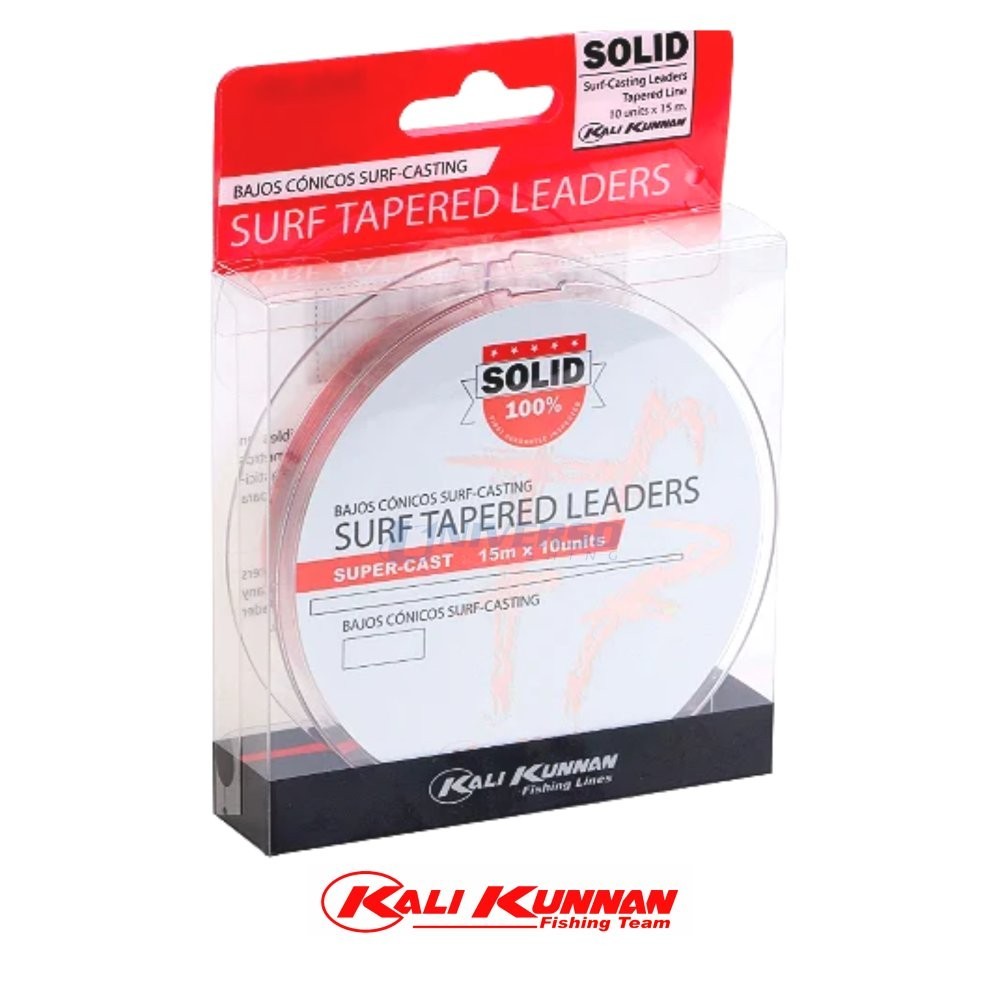 Linha Leader Cônico Kali Kunnan Surf Tapered - Vermelha | 0.18mm - 0.57mm (Arranque)