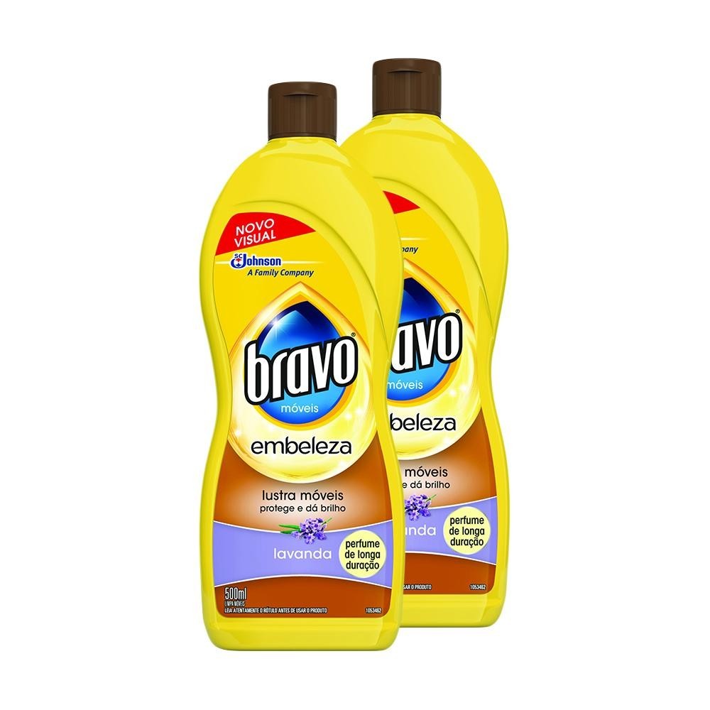 Kit 2 Lustra-Móveis Bravo Brilho Prático Lavanda 500ml em Oferta na Shopee