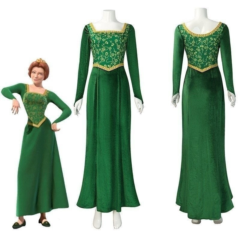 Em estoque Fantasia de Princesa Shrek Fiona para Adultos e Crianças U6OU 9FKW QT4J S7 M645