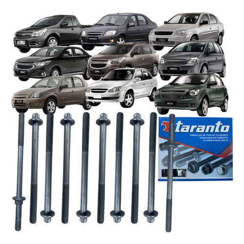 Jogo 10 Parafuso Cabeçote Taranto Prisma Montana Cobalt Spin Corsa Meriva Celta Classic Agile em Oferta na Shopee