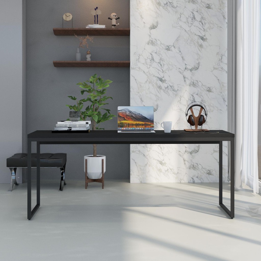 Escrivaninha Studio Preta 180 cm - Home & Living